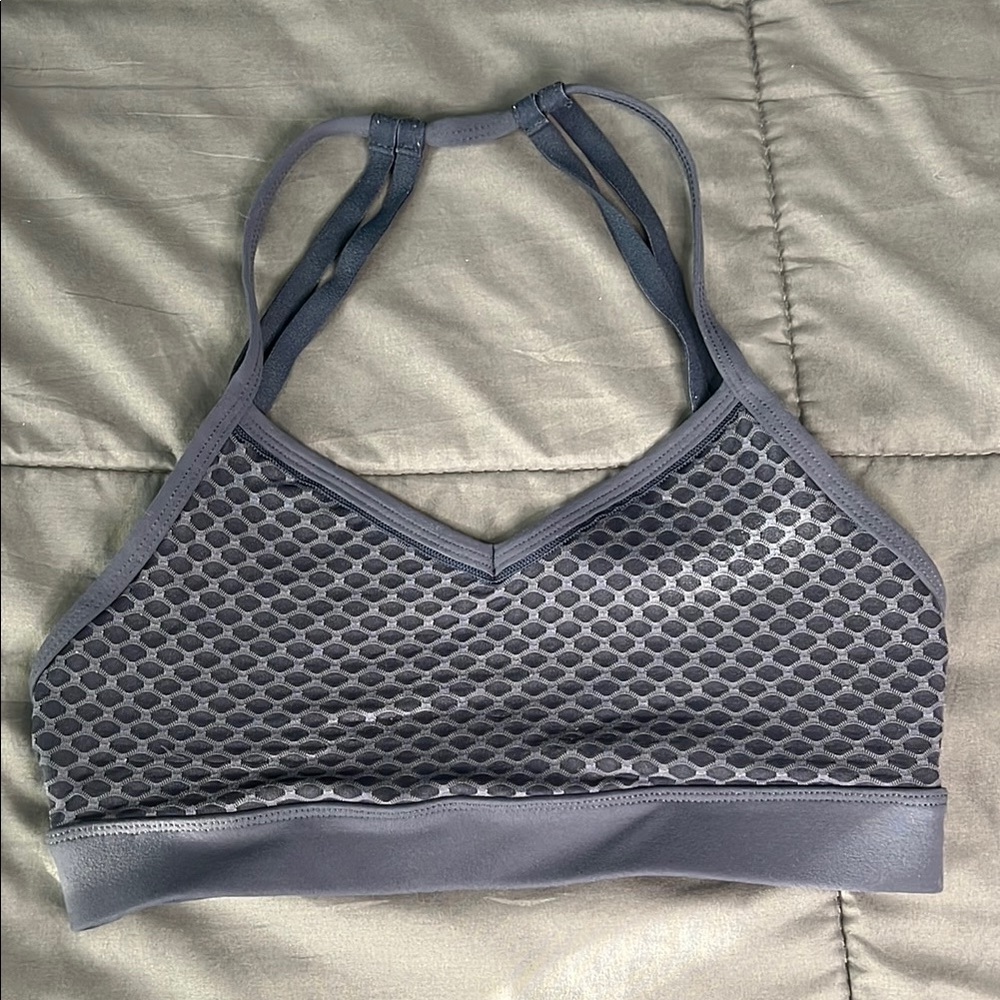 Lorna Jane Strappy Gray Sports Bra *Estimated Size XS